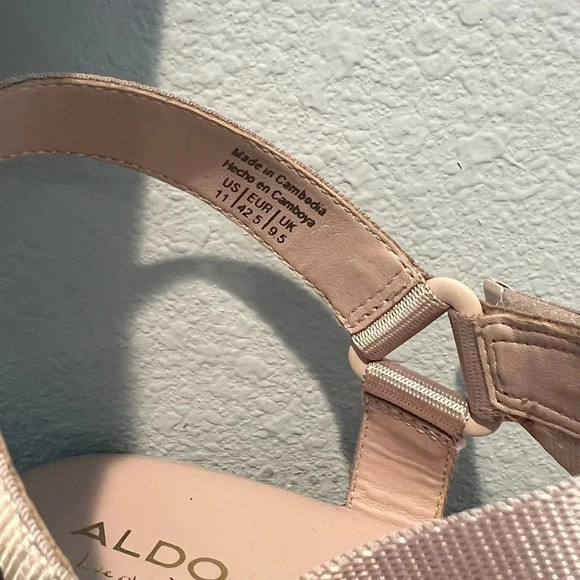 Aldo EOWENIEL Women's Fabric Sandals with Flat Heels‎ Size 11 - Picture 6 of 9